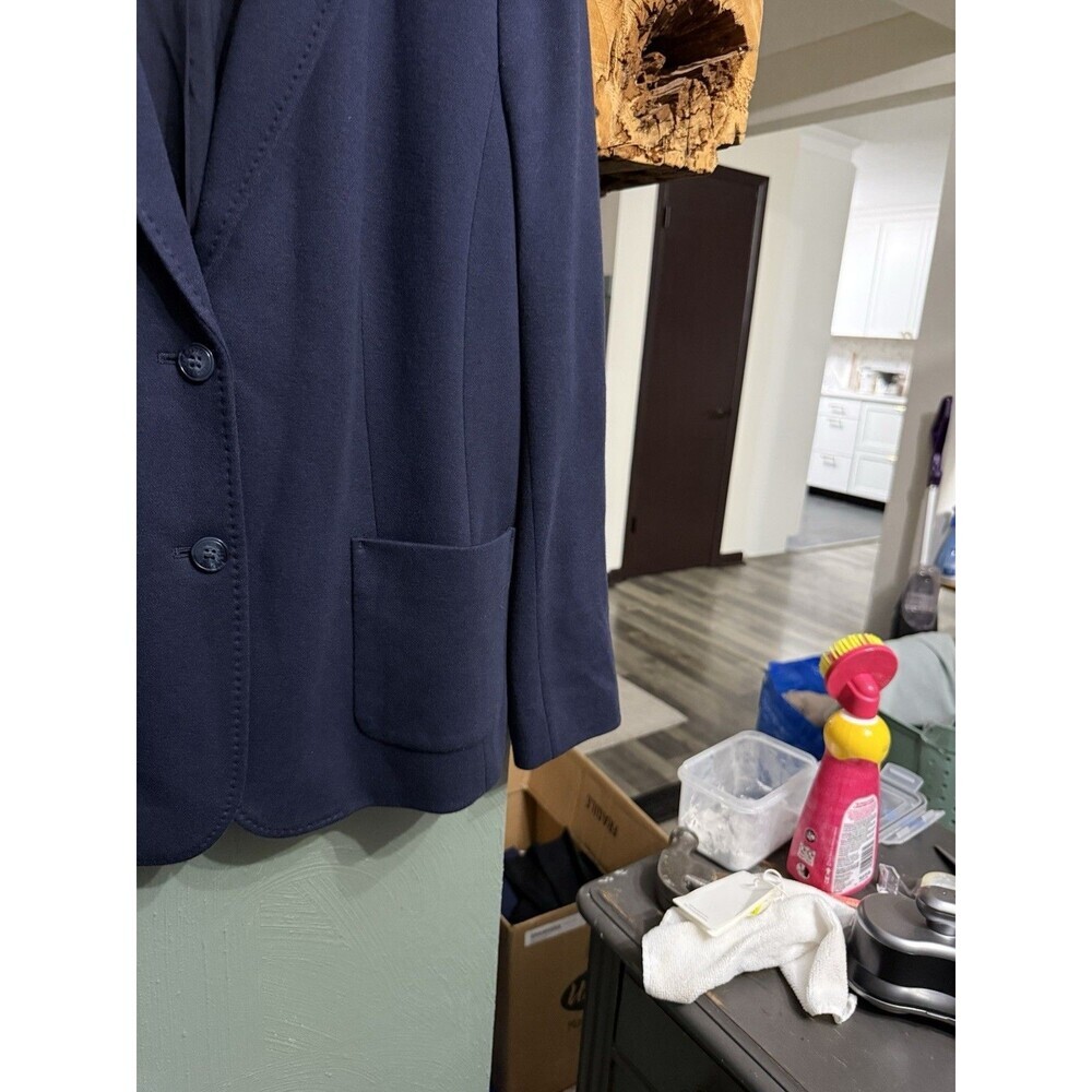 Talbots Aberdeen Navy Blazer Jacket Women Size 16 Patch Pockets Single Breasted - Picture 4 of 7